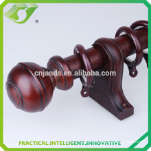 wood curtain pole set,wooden curtain rod finials